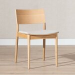 Bronx71 chaise de salle � manger scandinave elio ch�ne naturel / off white