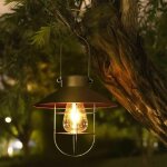 Bronze grand disque s crochet solaire ext�rieur jardin lumi�re r�tro lustre jardin en fer forg� suspension ...