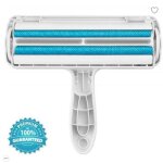 Brosse anti poils animaux - magique - bleu - portable - pour chat et chien - lavable