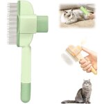 Brosse pour chats et brosse � chien bouton de d�clenchement des chiens auto - nettoyants brosse (vert) ...