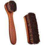Brosse chaussure2 pcs brosses  chaussures en poils naturel en crin de cheval + petite brosse  cirage ...