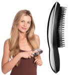 Brosse � cheveux - ajk - argent�e - d�m�lage doux - pour cheveux fins et ab�m�s - utilisation s�che et ...