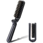 Brosse � cheveux pliable en poils de sanglier brosse � cheveux de poche pliable avec poils naturels brosse ...