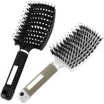 Brosse � cheveux en poils de sanglier - d�m�lant - anti - frisottis - 984 pouces - 315 pouces - lot de ...