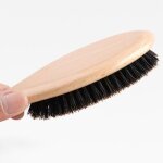 Brosse � cheveux - poils de sanglier - palette en bois - d�m�lante