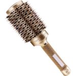 Brosse � cheveux ronde - 2. 1 pouces - poils de sanglier naturel - nano thermique - c�ramique