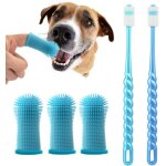 Brosse a dent chien 360 brosses  doigts pour chien et chat rafrachit lhaleine & limine la plaque ...