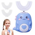 Brosse  dents lectrique enfant u forme bb 2 - 6 ans rechargeable silicone ipx7 tanche avec minuteur ...