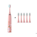Brosse  dents lectrique rechargeable pour enfants 4 modes avec mmoire nettoyage facile et amusant ...