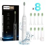 Brosse  dents lectrique rechargeable sans fil - 4 modes soniques fairywill - avec 8 ttes de rechange ...