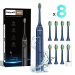 Brosse  dents lectrique rechargeable sans fil - 4 modes soniques fairywill - avec 8 ttes de rechange ...