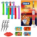 Brosse  dents lectrique enfant - oral - b - vitality pro 103 lion king - 8 recharges - douce et rechargeable ...