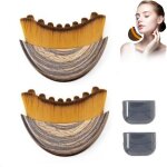 Brosse faciale - lot de 2 - brosse anti - cellulite - soin du visage - facile � nettoyer et � entretenir ...