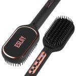 Brosse lissante chauffante 2 - en - 1 coiffage pro � domicile effet salon rapide sur tous types de cheveux ...