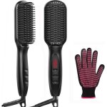 Brosse lissante pour cheveux brosse lissante ionique am�lior�e 2 en 1 avec fonction anti - br�lure rapide ...