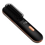 Brosse lissante ionique ? lisseur cheveux avec peigne intgr chauffage rapide & arrt automatique