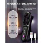 Brosse lissante sans fil avec �cran lcd et temp�rature r�glable mini brosse lissante portable pour le ...