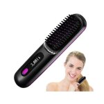 Brosse lissante sans fil mini lisseur cheveux sans fil brosse chauffante lissante lisseur barbe homme ...