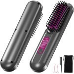 Brosse lissante sans fil20millions dions ngatifs brosse lissante mini lisseur sans fil rechargeablebrosse ...