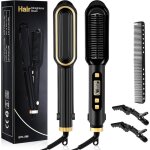 Brosse  lisser les cheveux 2 en 1brosse  lisser ionique  chauffage rapide 30 speigne chaudbrosse lissante ...