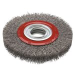 Brosse m�tallique - graphite - 125 x 20 mm - inox - nettoyage efficace - support meuleuse