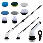 Brosse de nettoyage electrique 2000mah t�lescopique ong anche multi - fonctions rechargeable brosse de ...