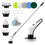 Brosse de nettoyage �lectrique sans fil - azmsary - balai rotatif - 9 accessoires - ipx7 �tanche - 180 ...