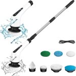 Brosse de nettoyage �lectrique sans fil 3000 mah avec 7 t�tes de brosse rempla�ables balai � r�curer ...