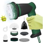 Brosse de nettoyage lectrique sans fil avec 7 ttes de brosse interchangeables pour cuisine barbecue ...