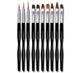 Brosse ongles 10pcs set de manucure pinceaux for nail art peinture brosses dotting design manucure brosse ...