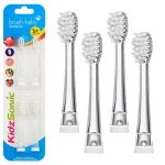 Brosses de rechange - kidzsonic - lot de 4 - doux pour enfants 3 ans et plus - brossettes adapt�es