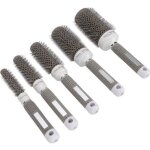 Brosse ronde pour le brushing 5 pièces ensemble de brosses rondes à conduction thermique brosse à cheveux ... Brosse ronde pour le brushing 5 pièces ensemble de brosses rondes à conduction thermique brosse à cheveux ...