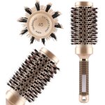 Brosse ronde en c�ramique antistatique pour brushing professionnel - poils de sanglier pour s�chagecoiffage ...