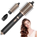 Brosse s�che - cheveux chauffante rotative - avec 3 t�tes amovibles - 3 temp�ratures et 2 vitesses - ...