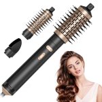 Brosse sche - cheveux chauffante rotative - avec 3 ttes amovibles - 3 tempratures et 2 vitesses - ...