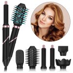 Brosse sche - cheveux pliable 6 en 1 avec boucleur lisseur  air amovible boucle sche donne du volume ...