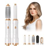 Brosse soufflante 5 en 1 ionique sche cheveux brosse chauffante brushing boucleur a cheveux peigne chauffant ...