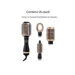 Brosse soufflante sche - cheveux 4 en 1 3 tempratures pour scher lisser et coiffer tous types de cheveux ...