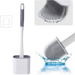 Brosse wc en silicone  schage rapide avec support parfaite pour toilettes et salle de bain design moderne ...