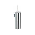 Brosse wc suspendue murale basic design noir acier inox dimensions 10 x 37 x 105 cm finition brillante ...