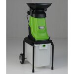 Broyeur �lectrique de jardin 3000w costway bac de ramassage de 50 l diam�tre de coupe de 45mm tr�mie ...