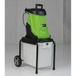 Broyeur de jardin lectrique 2800w costway bac de collecte de 50 l diamtre de coupe 45 mm roues mulcheur ...