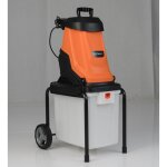 Broyeur de jardin lectrique 2800w costway bac de collecte de 50l diamtre de coupe 45 mm roues mulcheur ...