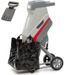 Broyeur de vgtaux lectrique 2500w 2 lames acier tremp branches jusqu 45mm sac 45l ikra