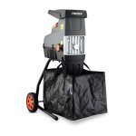 Broyeur de vgtaux lectrique fuxtec fx - egh2800t - 2800w rouleaux silencieux 92 db bac toile 60l coupe ...