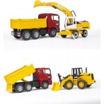 Bruder camion benne avec pelleteuse ou chargeur la bote