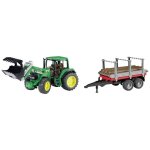 Bruder john deere tracteur 6920 avec chargeur frontal + remorque à bois modèle fini modèle réduit dengin ... Bruder john deere tracteur 6920 avec chargeur frontal + remorque à bois modèle fini modèle réduit dengin ...