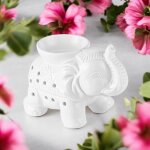 Brle - parfum cramy lphant blanc - objet artisanal - brleur fondant parfum - figurine lphant ...