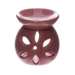 Br�le parfum p�tale en c�ramique rose