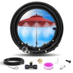 Brumisateur exterieur 22m systme de brumisation19 buses en laiton pour patio parasols jardin trampoline ...